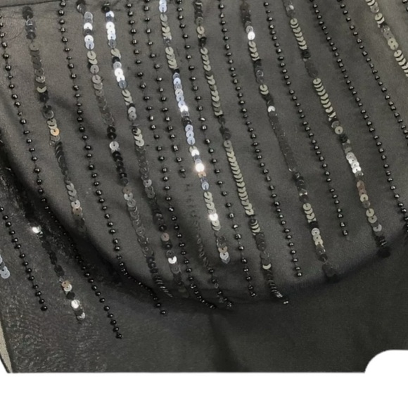 Sequined kimono top woman’s black evening wrap cover up - Picture 7 of 15